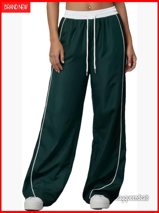 Pants - Y2K Baggy Wide Leg Cargo Sweatpants Drawstring Waist Jogger Trousers